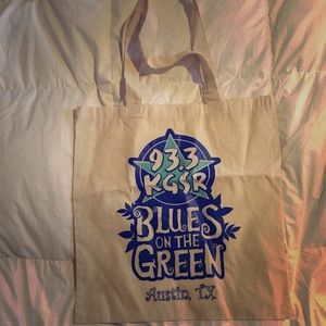 Blues on the green bag